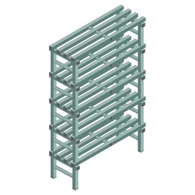 Kunststoffregal REA Euro Design 2250x1000x400 mm (HxBxT) 5 Ebenen