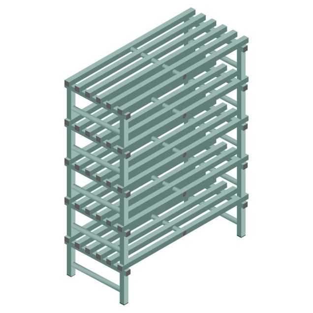 Kunststoffregal REA Euro Design 2250x1200x600 mm (HxBxT) 5 Ebenen