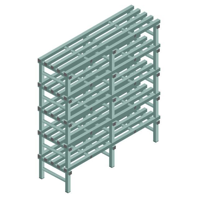 Kunststoff-Regal REA Euro Design 2250x1500x500 mm (HxBxT) 5 Ebenen