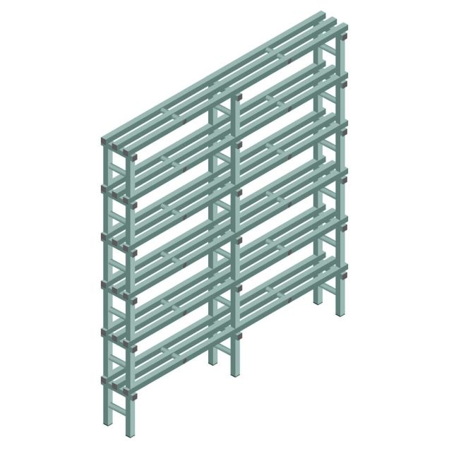 Kunststoffregal REA Euro Design 2250x1800x300 mm (HxBxT) 6 Ebenen