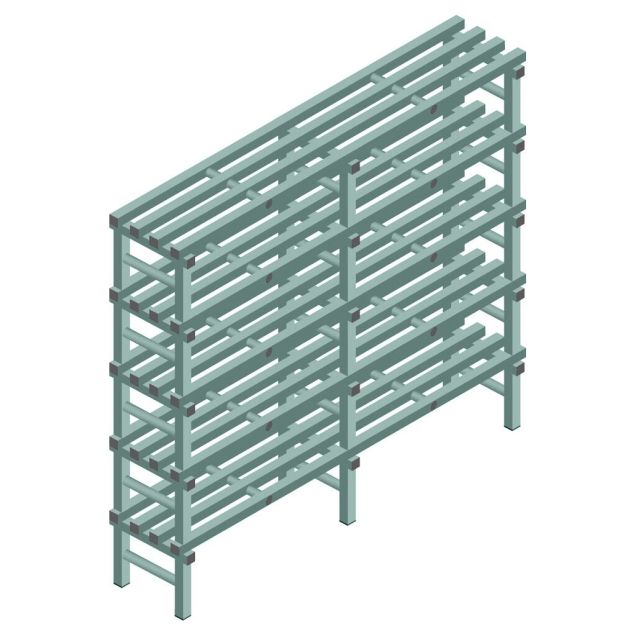 Kunststoffregal REA Euro Design 2250x1800x400 mm (HxBxT) 5 Ebenen