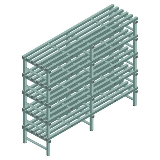 Kunststoffregal REA Euro Design 2250x2000x600 mm (HxBxT) 5 Ebenen