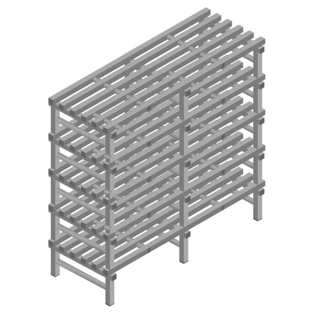 Kunststoffregal REA Euro grau 1450x1500x600 mm (HxBxT) 5 Ebenen