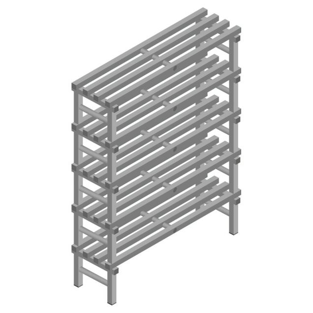 Kunststoffregal REA Euro Grey 1650x1200x400 mm (HxBxT) 5 Ebenen