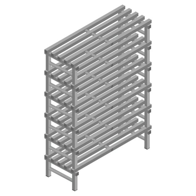 Kunststoff Regal REA Euro grau 1750x1200x500 mm (HxBxT) 6 Ebenen