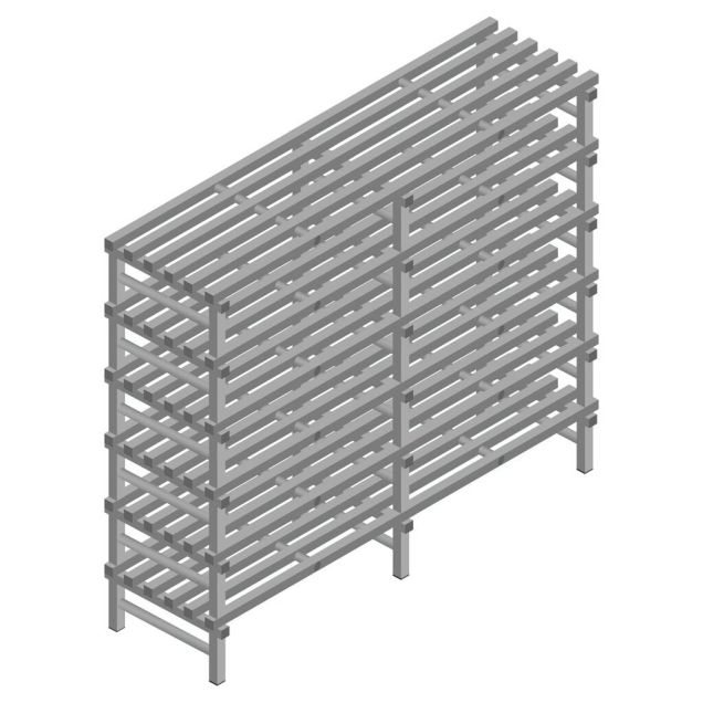 Kunststoffregal REA Euro grau 1750x2000x600 mm (HxBxT) 6 Ebenen