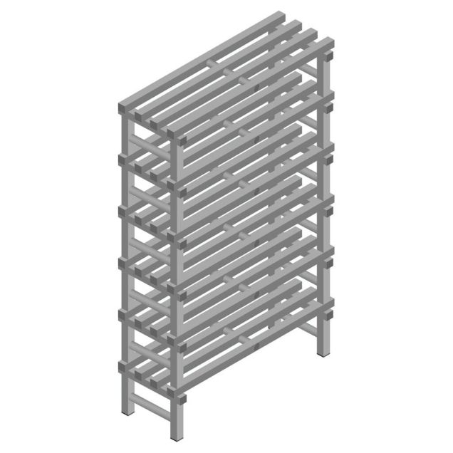 Kunststoffregal REA Euro Grey 2000x1000x400 mm (HxBxT) 6 Ebenen