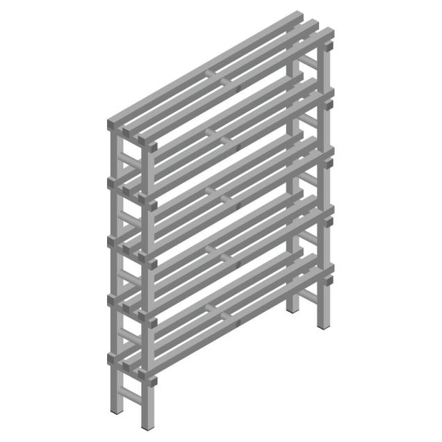 Kunststoffregal REA Euro Grey 2250x1200x300 mm (HxBxT) 5 Ebenen