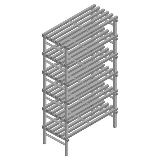 Kunststoffregal REA Euro grey 2250x1500x600 mm (HxBxT) 6 Ebenen