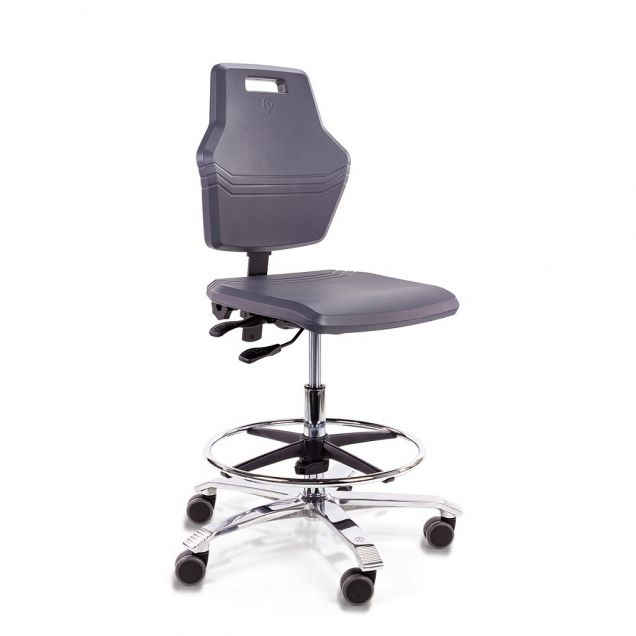 Score Arbeitsstuhl Pro 4401 mit Rollen und Fußstütze Schwarz