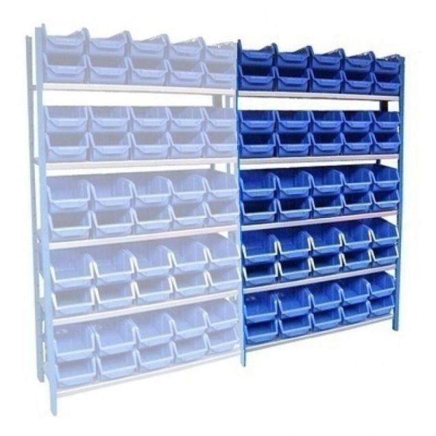 Fächerschrank Medium Duty 2000x1150x300 mm (hxbxt) 5 Ebenen Anbauregal