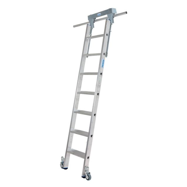 Stellingladder Krause verrijdbaar 1x7 sporten 900mm