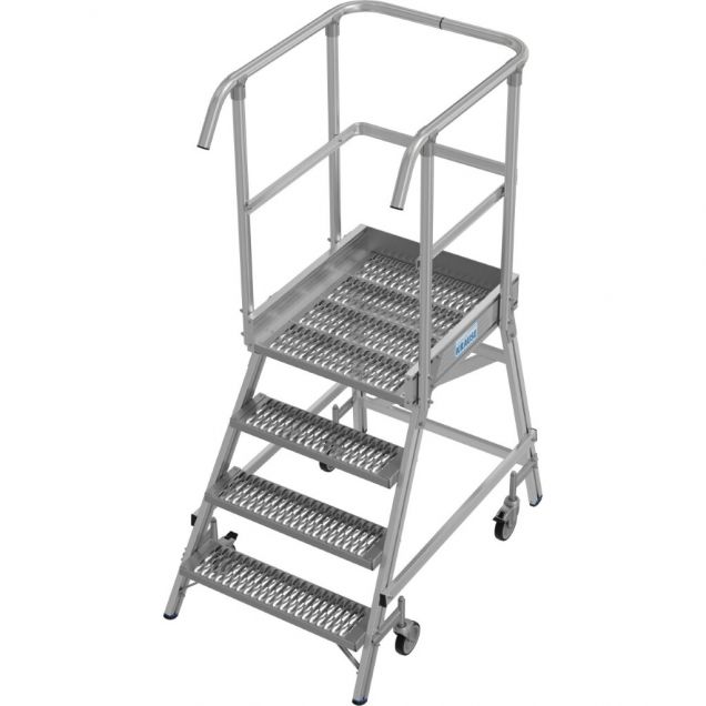 Plattformleiter Krause einseitig R13 rutschfester Profilrost 4 Stufen 1000mm