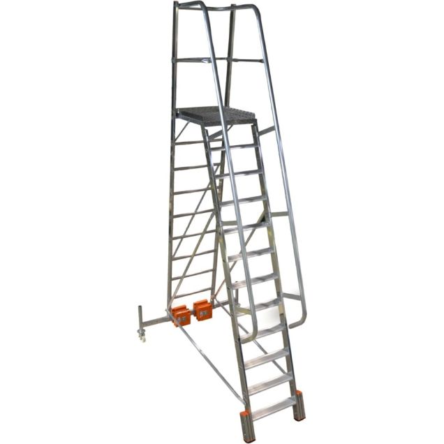 Plattformleiter Krause Vario Compact mit Stabilisator 1365mm 12 Stufen 2750mm
