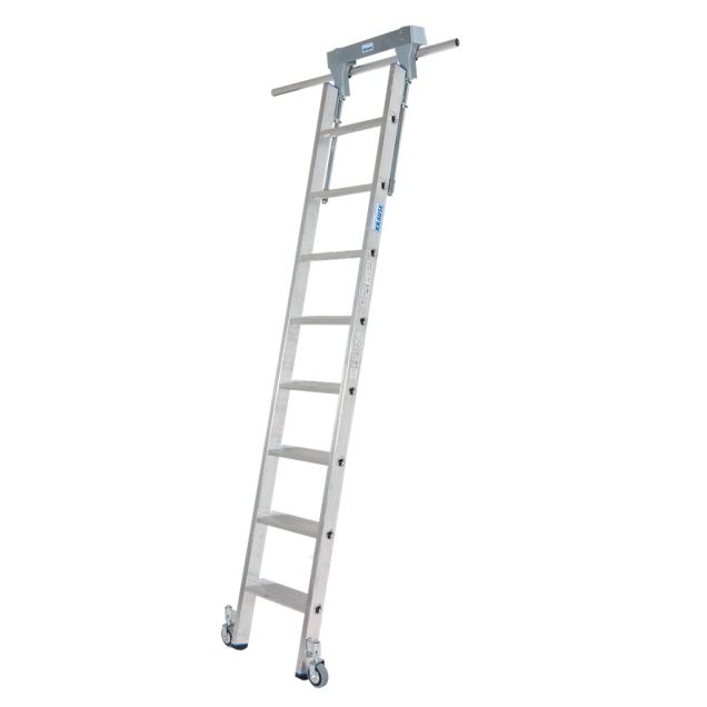 Stellingladder Krause verrijdbaar 1x8 sporten 1150mm