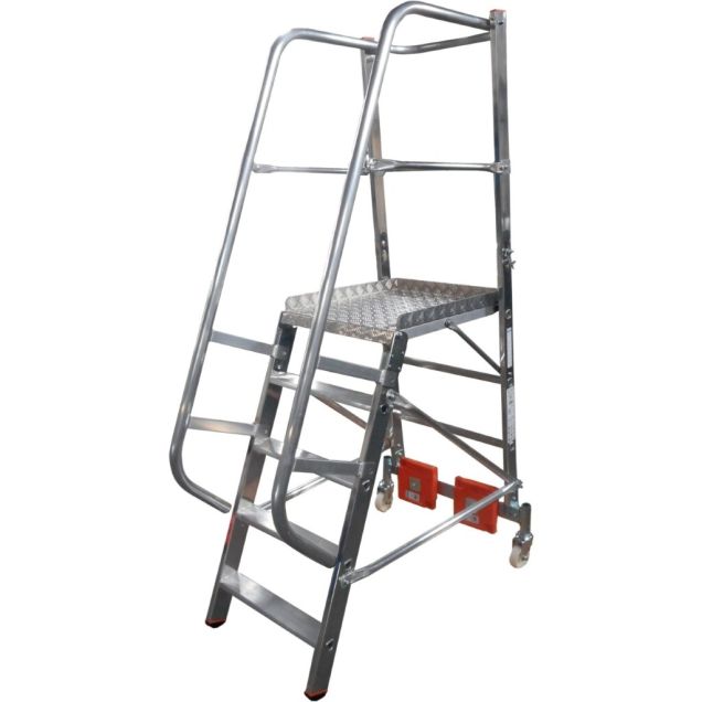 Plattformleiter Krause Vario Compact mit Stabilisator 750mm 5 Stufen 1100mm