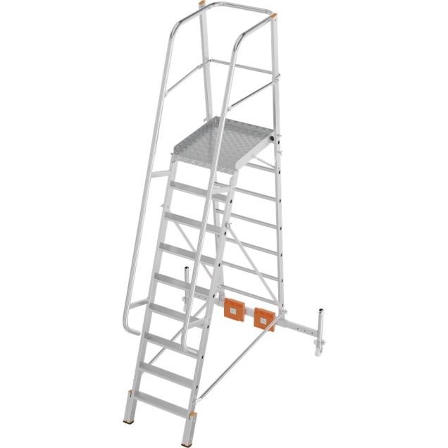 Plattformleiter Krause Vario Compact mit Stabilisator 1365mm 9 Stufen 2100mm