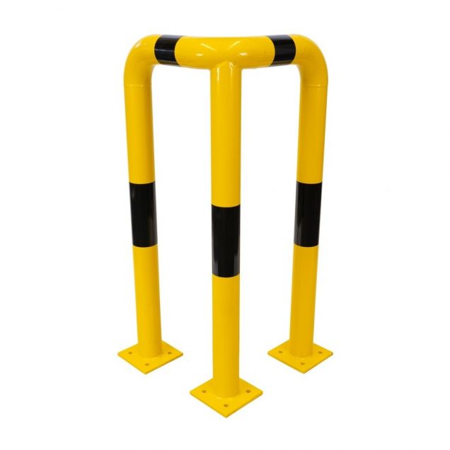 Eckschutz 490x490x1000mm Ø76mm Gelb/Schwarz
