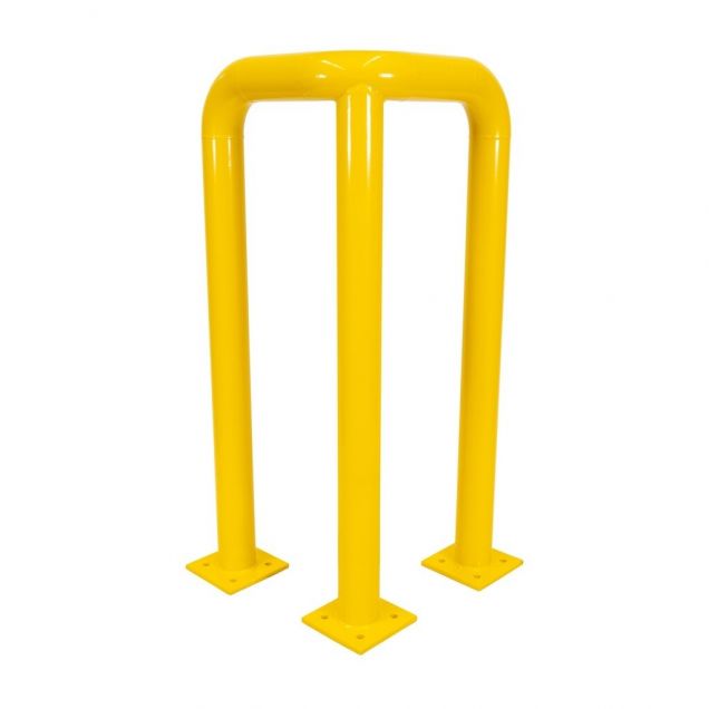 Eckschutzbeugel 490x490x1000mm Ø76mm Gelb