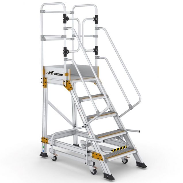 Plattformtreppe Wixor mit Handbremse 5 Stufen