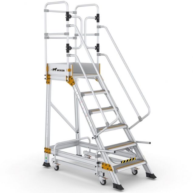 Plattformtreppe Wixor mit Handbremse 6 Stufen