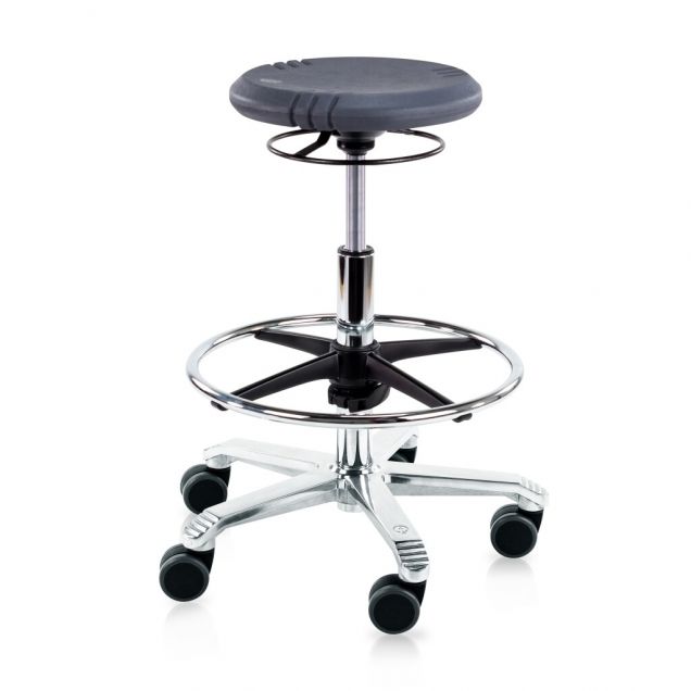 Score Arbeitshocker Opti 2212 mit Rollen und Fußring 58-83cm