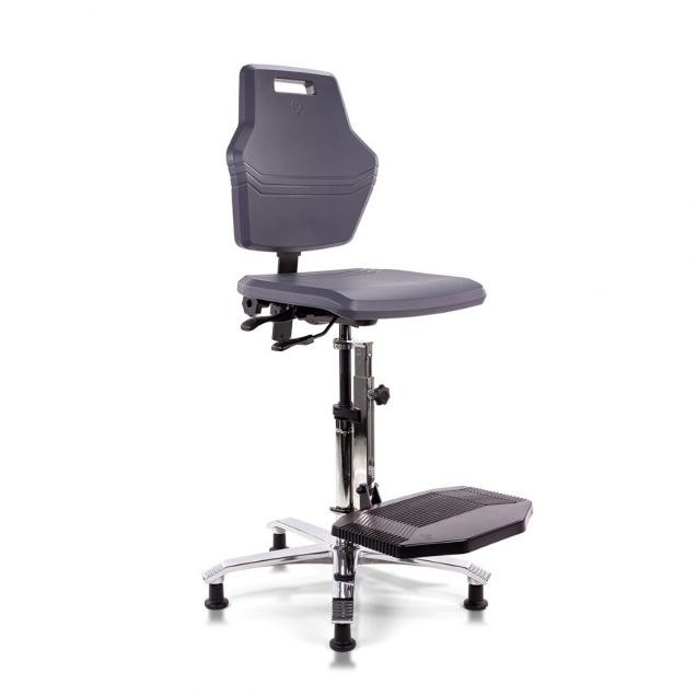 Score Arbeitsstuhl Pro 4408 mit Gleitschuhen und Fußstütze 59-84cm