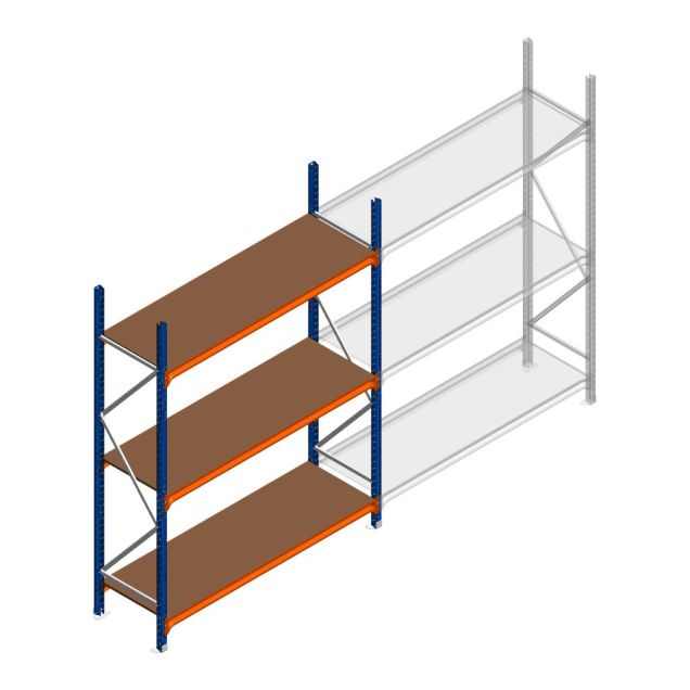 Weitspannregal Kimer 2250x1500x600 mm (hxbxt) 3 Ebenen Anfangsregal mit vormontierten Rahmen