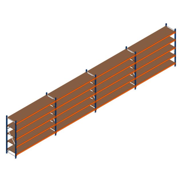 Vorteilsreihe Weitspannregal Kimer 1750x9250x600 mm (HxBxT) 5 Ebenen