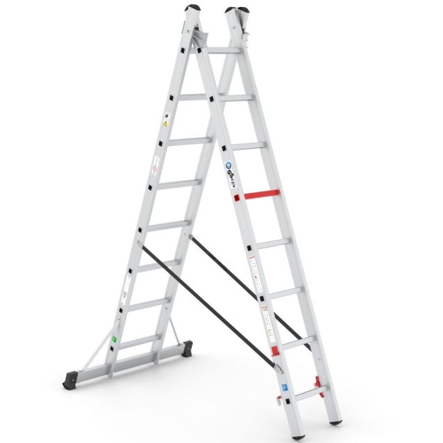 Reformleiter Wixor 2x8 Sprossen