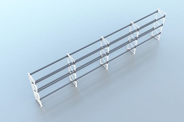 Vorteilsreihe gebrauchte Nedcon PR Palettenregal PR 3700x14900x1100 mm (hxbxt) 3 Ebenen