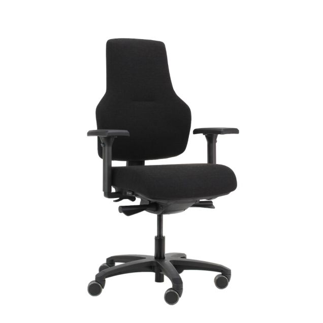 Score Bürostuhl At Work mit Rollen 45-60cm Lendenstütze - hohe Rückenlehne - Kunststoff 4D-Armlehnen