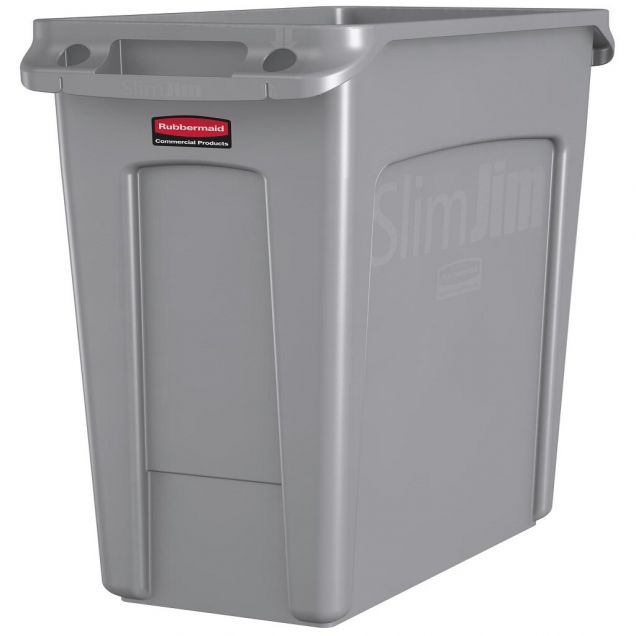 Slim Jim Container mit Luftschlitzen, 87ltr grau, Rubbermaid