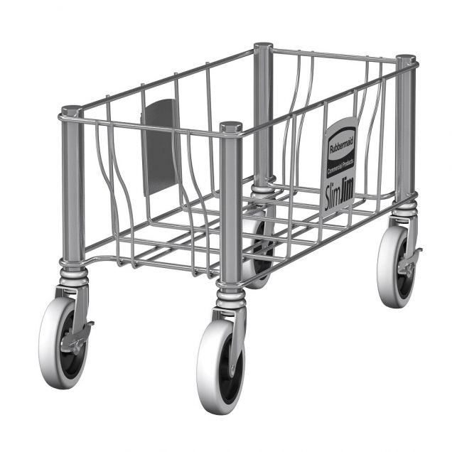 Edelstahl-Dolly für Slim Jim Abfallbehälter einfach, für 60 und 87ltr verzinkt