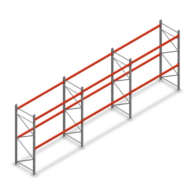 Vorteilsreihe Palettenregal AR T2 3000x8420x1100mm (HxBxT) 2 Ebenen 2844kg/Eb. mit vormontierten Rahmen
