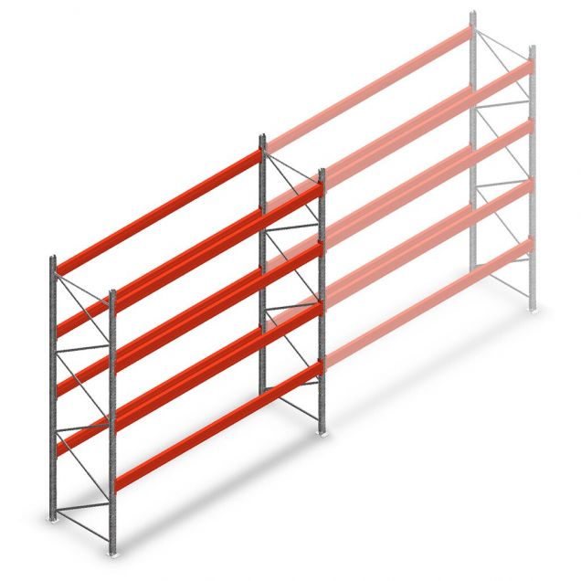 Palettenregal AR T2 4000x3600x1100mm (hxbxt) 4 Ebenen 3004kg/Eb. Anfangsregal