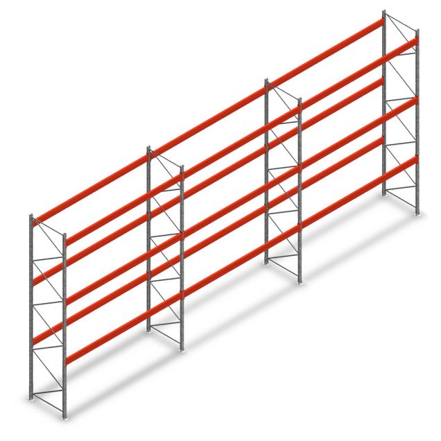 Vorteilsreihe Palettenregal AR T2 4500x11120x1100 mm (HxBxT) 3 Ebenen 3004kg/Eb.