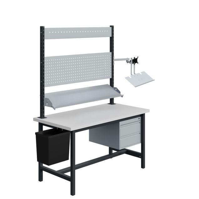 Arbeitstisch Sofame Laminat 30mm 1500x750x830mm 500kg Anthrazit