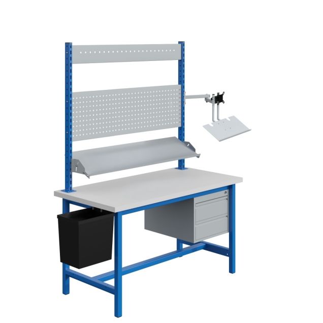 Arbeitstisch Sofame Laminat 30mm 1500x750x830mm 500kg Blau