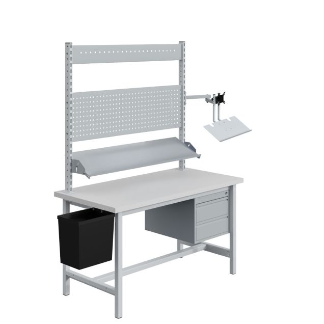 Arbeitstisch Sofame Laminat 30mm 1500x750x830mm 500kg Grau