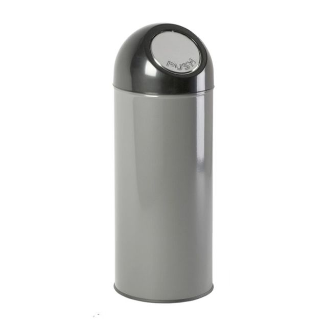 Abfallbehälter mit Druckdeckel und Inneneimer 55 Liter metallic-schwarz 