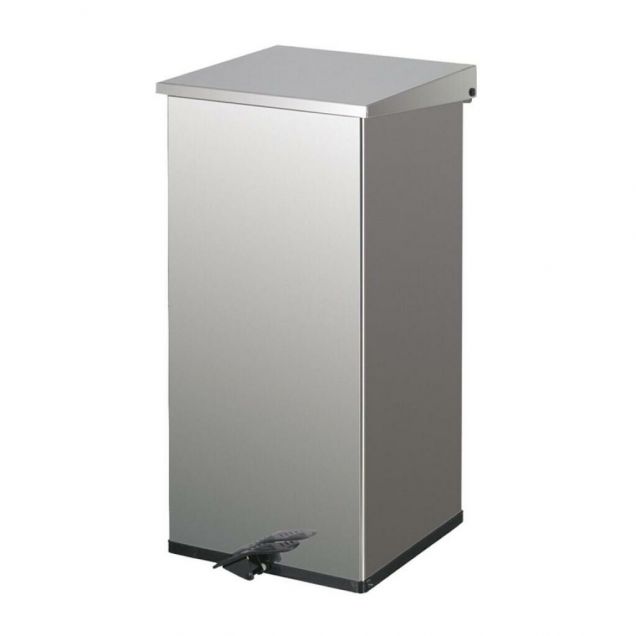 Carro-Kick Pedaleimer 110 Liter edelstahloptik