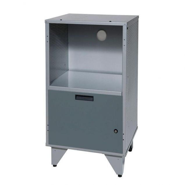 Computerschrank für Laptop mit Schublade offen auf festen Füßen