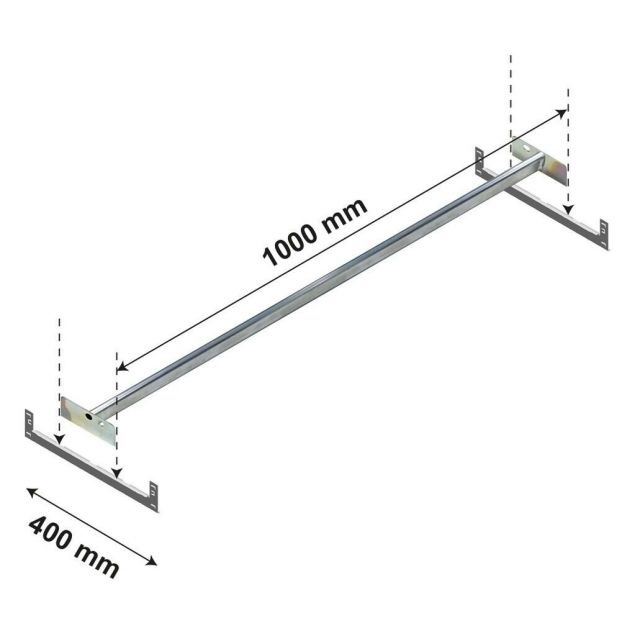 Kleiderstange Ebene Medium Duty 1000x400 mm (bxt)