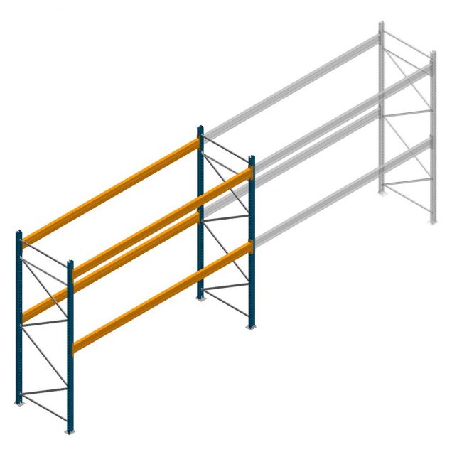 Gebrauchtes JH MPB Palettenregal 3500x3300x1100mm (hxbxt) 2 Ebenen Anfangsregal