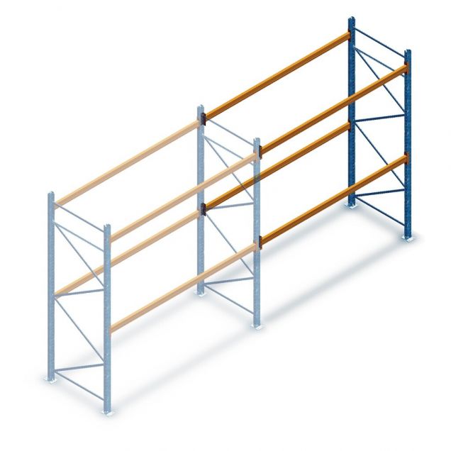 Gebrauchtes JH MPB Palettenregal 3000x2800x1100mm (hxbxt) 2 Ebenen Anbauregal