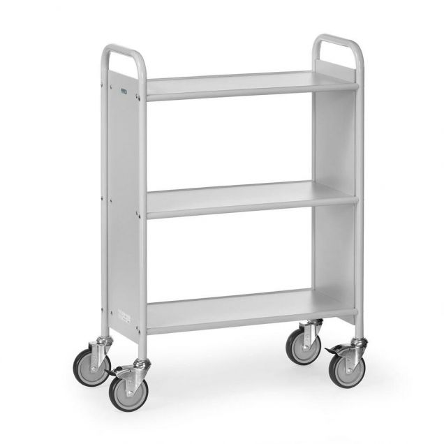 Dossierwagen 720x350 mit 3 Etagen und geschlossenen Kopfseiten