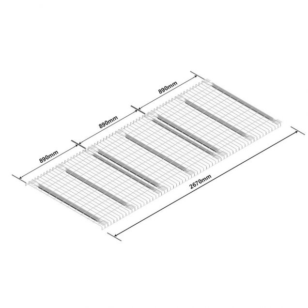 Drahtgitterböden für 2700 mm Palettenregale