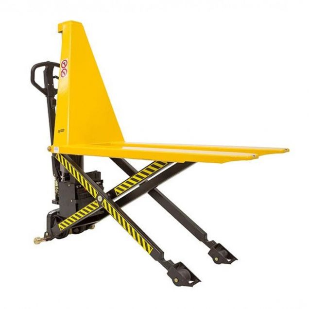 Scherenhubwagen semi-elektrisch Totalsource TRSE0005 1000 kg gelb