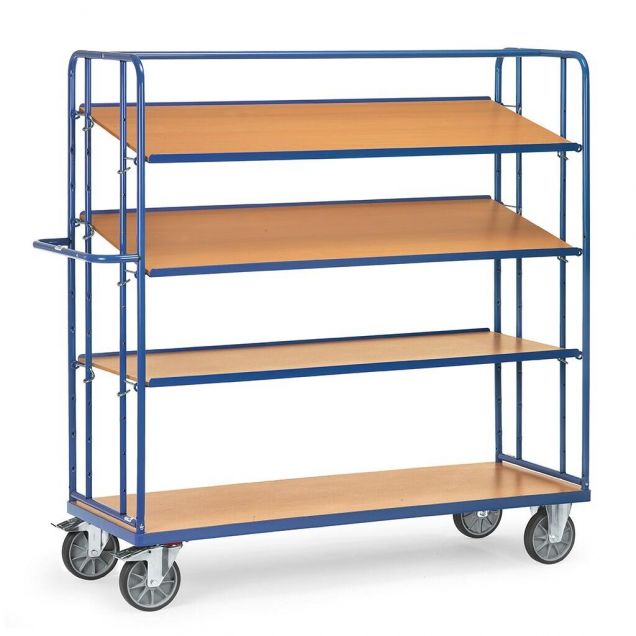 Etagenwagen, Transportwagen 1250x610x1560 mm (lxbxh) 500 kg mit 4 Etagen, 3 lose